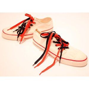 JUICY COUTURE Asymetrical DOUBLE Lace CANVAS Shoes 9.5 9 1/2